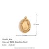 MamacitaSlay Popular biotree heart star moon portrait lucky Chinese "Fu" "Xi" 18K Gold Plated charm  stainless steel jewerely