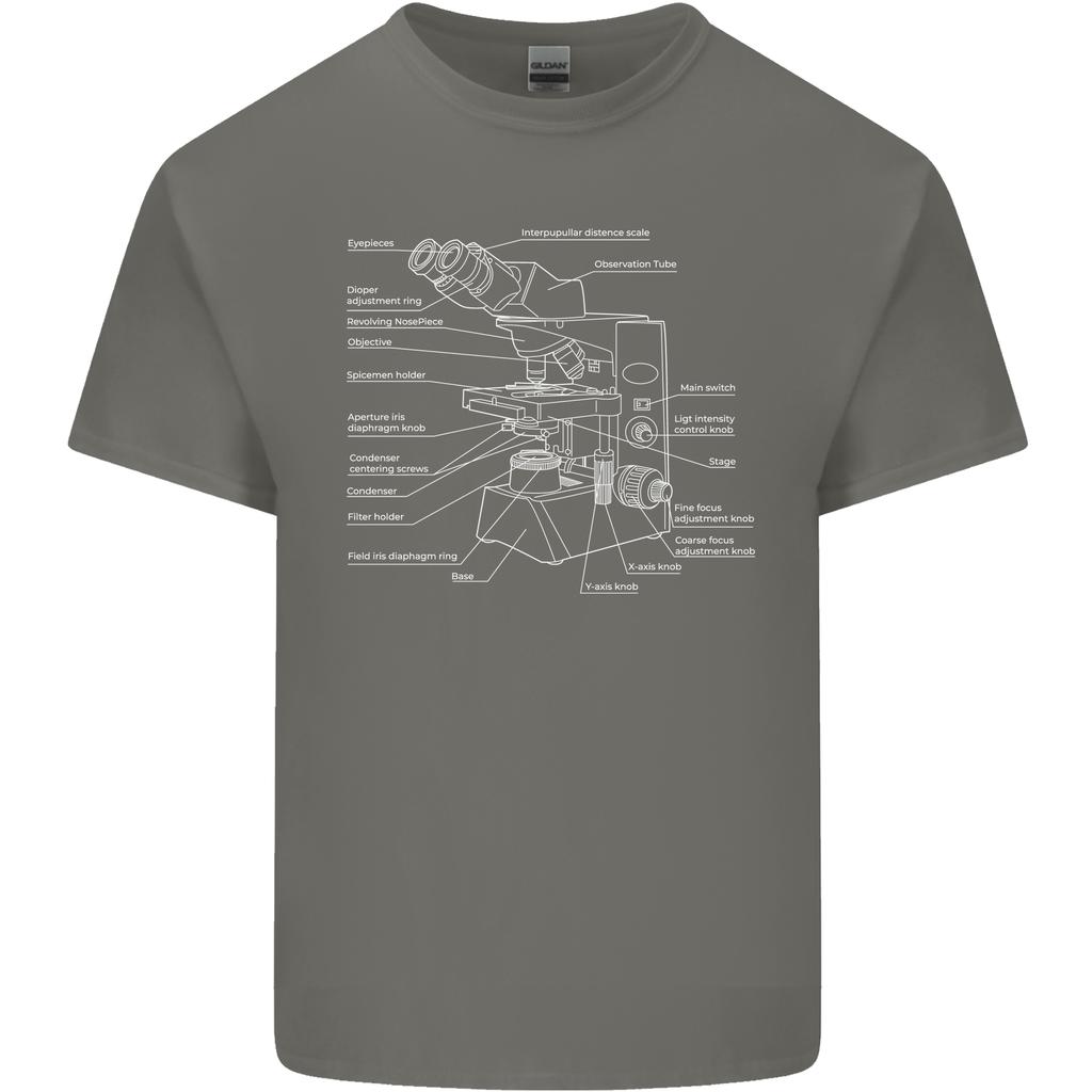Microscope Science Biology Unisexs Light Cotton TShirt