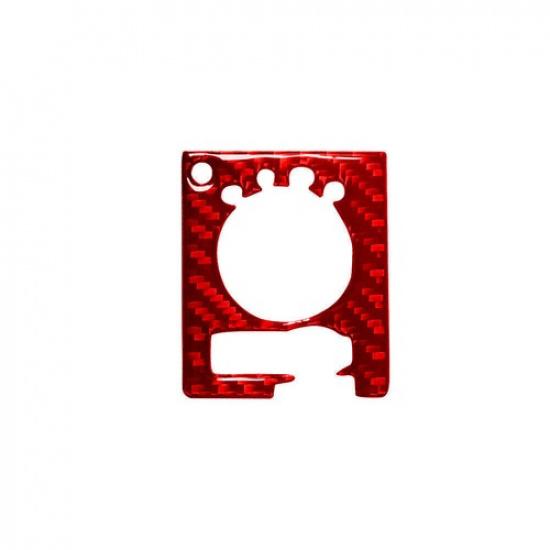 Red Carbon Fiber Interior Dim Light Control Cover Trim For Dodge RAM 1500