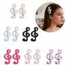 Cute Star Dot Striped Music Note Hair Clip Set Of 2pcs For Women Girls Kids Lightweight Acrylic Hair Accessories