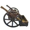 Carbonized Antiseptic Wooden Flower Box and Stand for Outdoor Balcony Garden Decor