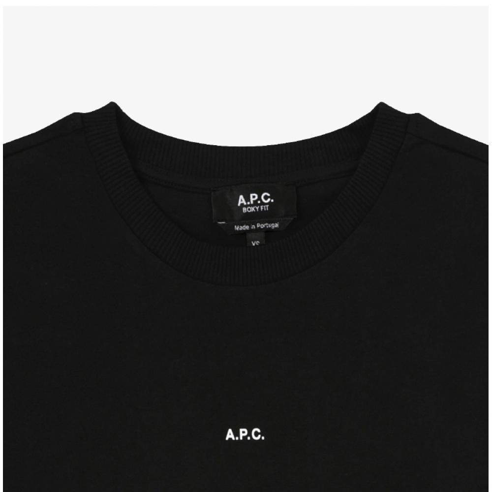 ApeSSe Cohbw F26387 Tzc Noir Blanc Micro Logo Boxy Women S Short Sleeve Tee