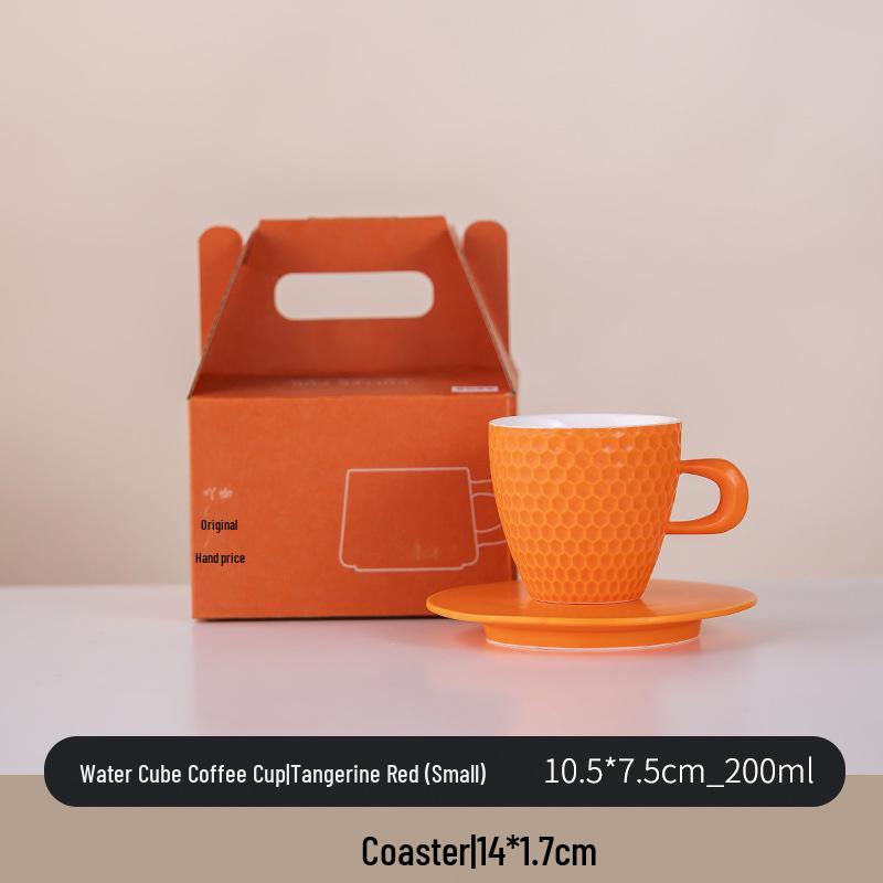 

Elegant Handmade Retro Ceramic Coffee Cup & Saucer Set - Coarse Pottery Mug for Pour-Over Coffee Others