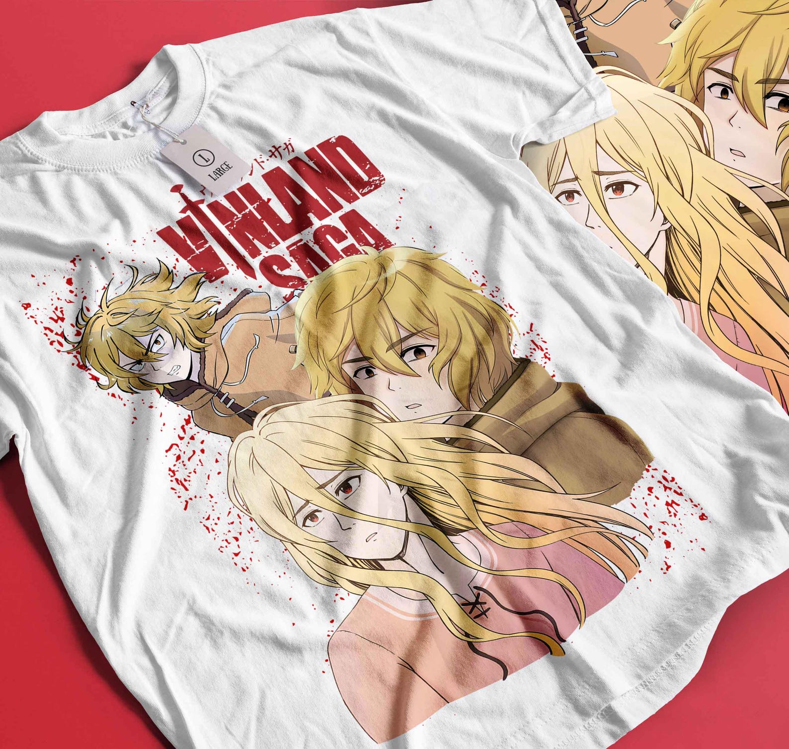 Unisex Thorfinn Son of Thors Anime T-Shirt, Manga Viking Saga Shirt XL