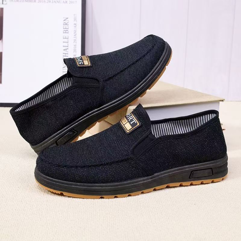 Spring and autumn breathable cloth shoes men's lace-up casual cloth shoes canvas shoes walking shoes board shoes