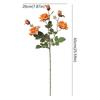 3 Head Simulation Rose Flower Luxury Fake Flowers Artificial Rose Branch  Outdoor Garden Decor