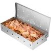 HHO-For Indoor Outdoor BBQ Smoker Box Stainless Steel Charcoal Gas Barbecue Wood Chip For Grill Meat Smoke Flavor Infusion