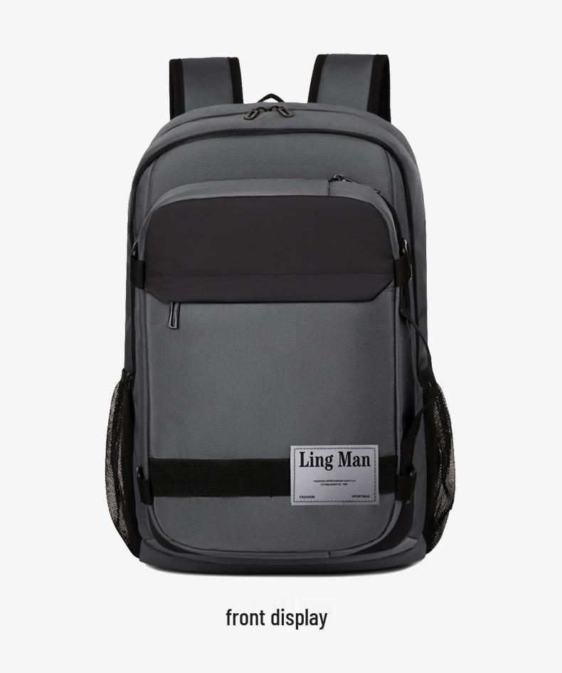 Trendy Minimalist Men's Laptop Backpack: Lightweight, Detachable, Large Capacity for Business Commute & Travel.