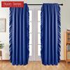 1 Stück, Nuan-Serie, 70–80 % Verdunkelung, einfarbige Verdunkelungsvorhänge mit gerüschtem Rand für die Heimdekoration im Wohnzimmer, Schlafzimmer