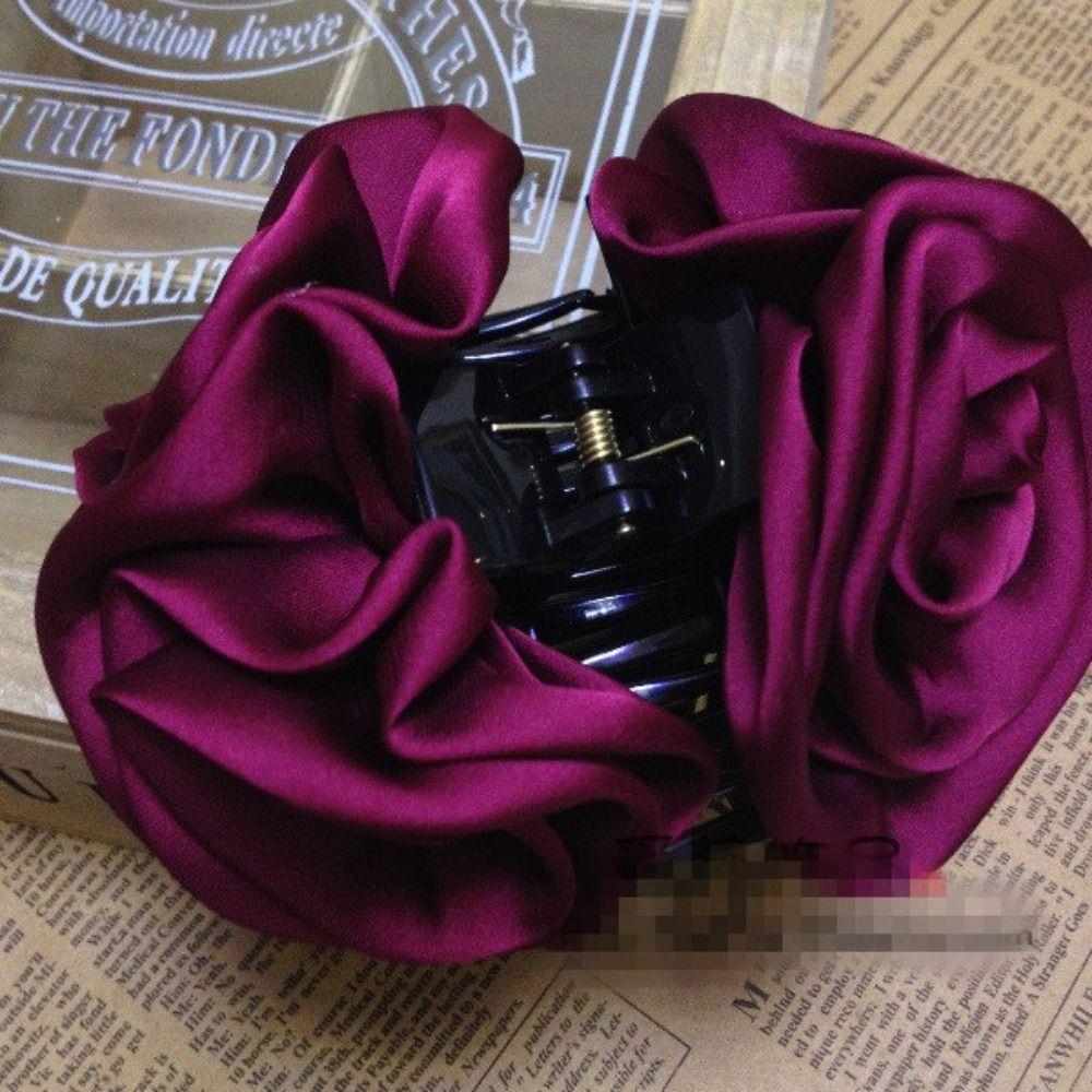 Jaw Clips Headwear Resin Women Headwear Hair Clips Hair Claws Roses Flowers