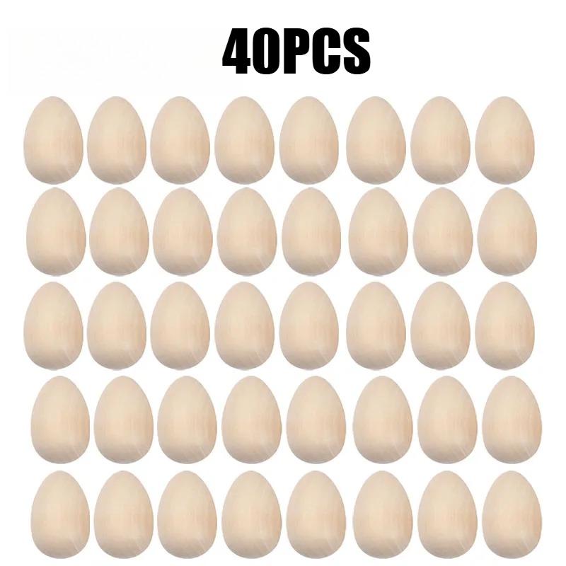 Wooden Easter Eggs for Kids DIY Painting Craft Set Hand Painted Creative Art Activity Wooden Blanks Childrens Craft Supplies