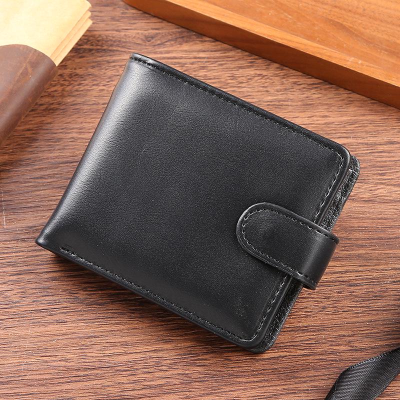 Men's Vintage PU Leather Wallet with Multi-Card Slots and Zipper Coin Pocket