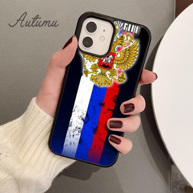 Russian Flag Coque Shell Phone Case for iPhone 11 12 13 14 Pro Max Mini X XR XS SE 2020 6S 7 8 Plus Samsung Galaxy S21 S22 Cover