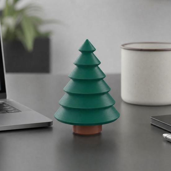 Yousheng Christmas Tree Ornament, One-Piece Molding Piggy Bank with Hidden Money Storage Function, Decorative Holiday Desktop Decoration