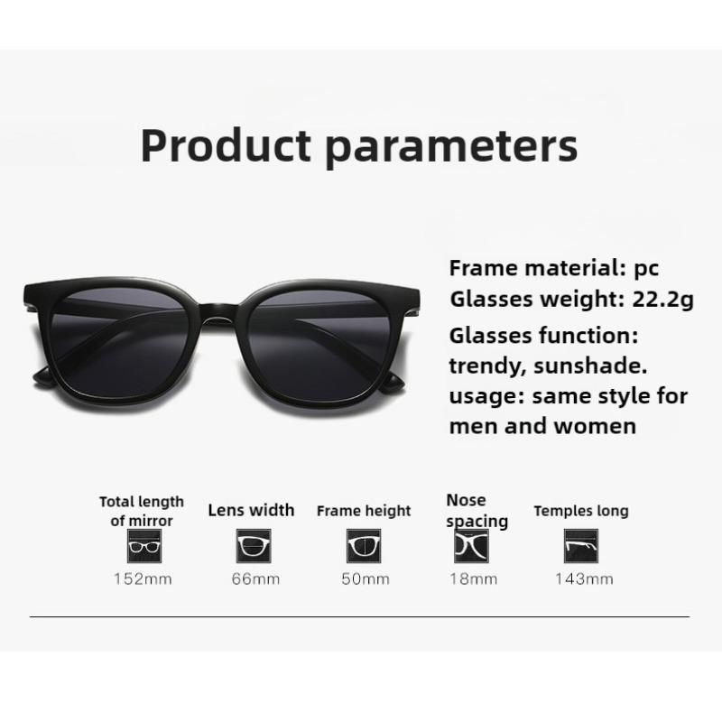 10pcs Sunglasses Men's Retro Glasses Big Face High-Profile Figure Orange Trendy Hip Hop Sunglasses Women's Korean Sunglasses