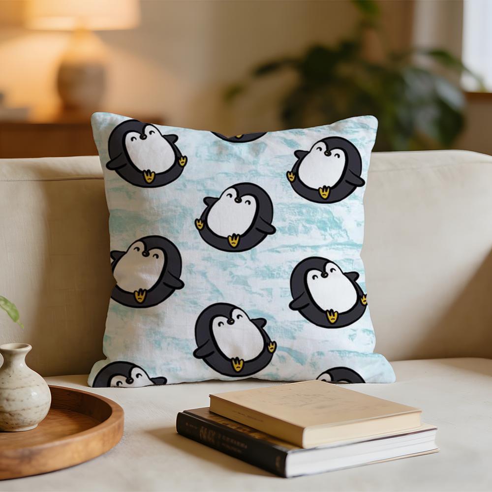 

Cartoon Cute PPingu Cushion Cover Short plush pillowcase for bed sofa carwashable 30x30cm