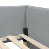 L Shaped Bed Frame with Headboard Light Gray 31.5  X 78.7  (80 Cm X 200 Cm) Fabric