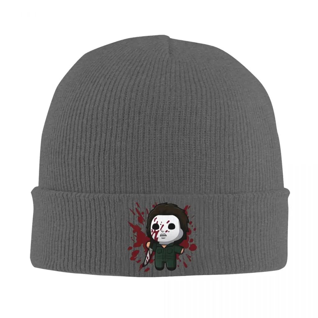 Horror-Charakter Michael Myers Mützen Herbst Winter Mützen Neue Halloween-Filmkappen Damen Herren Acryl Strickmütze