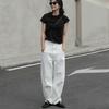 Sickle Women's Wide-Leg Retro White Jeans (Style 3049)