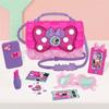 Disney Junior Minnie Mouse Bowfabulous Bag Set, 9 Piece Pretend Play Purse with Lights and Sounds Cell Phone, Sunglasses, and Accessories