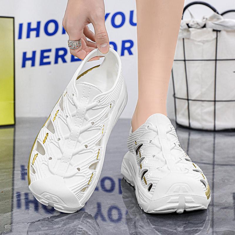 Summer Men's Thick-Soled Non-Slip Breathable Toe-Cap Sandals Casual Beach Vacation Beach Sandals Travel Leisure Plus Outdoor Spo