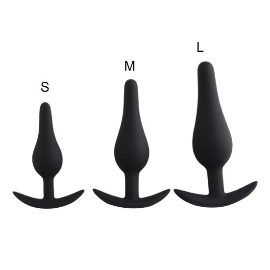 Cheerful Anal Plug Lightweight Fast Adaptation Black Prostate Massager Butt Stimulator Plug for Bedroom