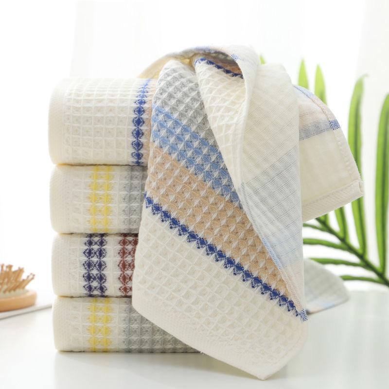 70x140cm Thickened 100%Cotton BathTowel Premium Striped Waffle Towel AdultKids Home super-Soft Absorbent Not Shedding Hair Towel