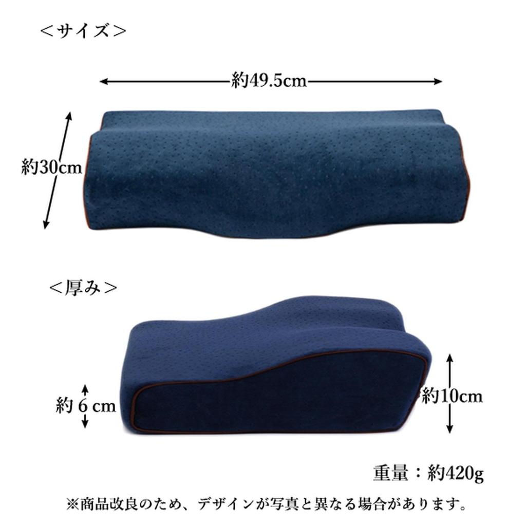 Refreshing Memory Foam Pillow with 3D Structure, Clean and Comfortable, Navy