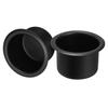 Uxcell 2pcs Aluminum Cup Holder X Drink Can Holder Poker Table Cup Holder Insert for Sofa Boat Car Marine Black Drop-In 2.48" 4"