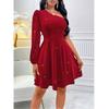 Spring/Summer New Arrival Fashion One-Shoulder Cold-Shoulder Silm Waist-Controlled Slimming Long Sleeve Dress Dinner Dress Women's Dress