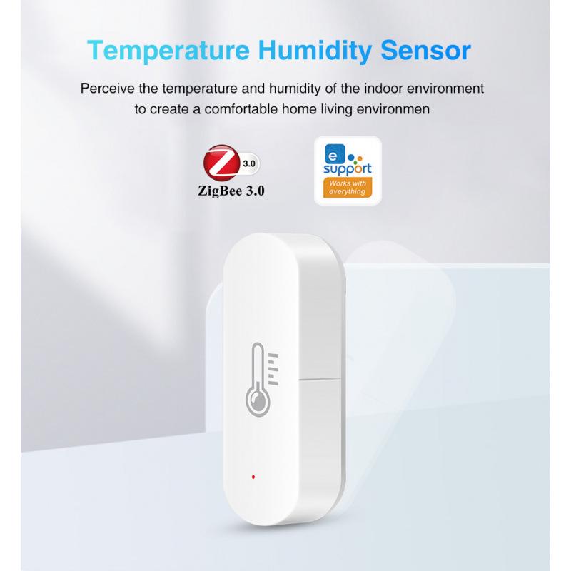 Zigbee 3.0 Temperature & Humidity Sensor with Central Control Screen Management