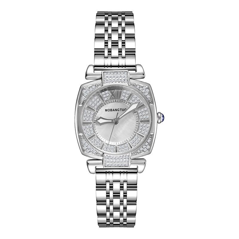 

Gypsophila Steel Band Luxury Women s Quartz Watch with Diamond-Set Round Dial