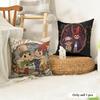 OOver The GGarden WWall Cushion Cover Natural Linen Organic Fabric DoubleSided Printing Couch Pillow Covers Home Decor