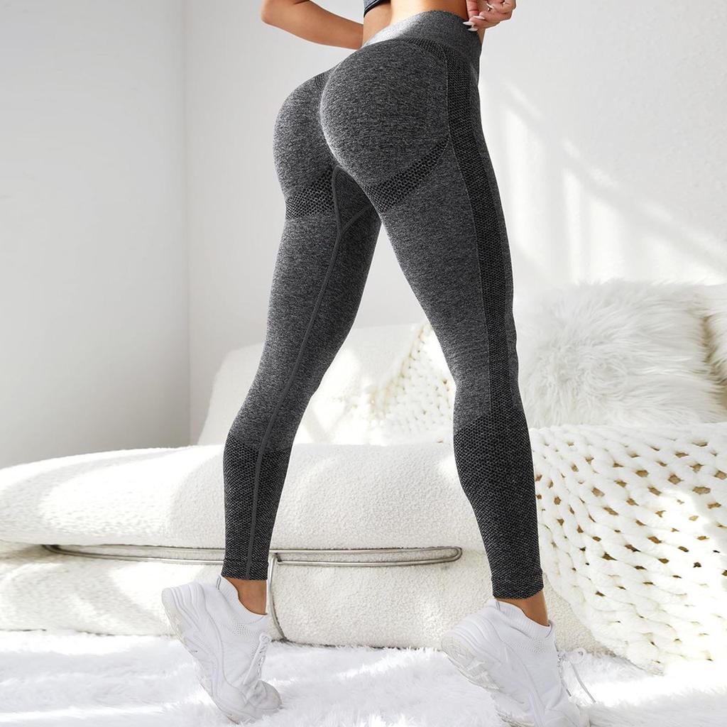European & American High-Waist Seamless Yoga Pants - Hip-Lifting Peach Leggings for Women