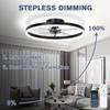 Modern Smart Ceiling Lamp with Fan Remote Control Dimming Suitable for Bedroom and Restaurant LED Chandelier Fan Home Decoration
