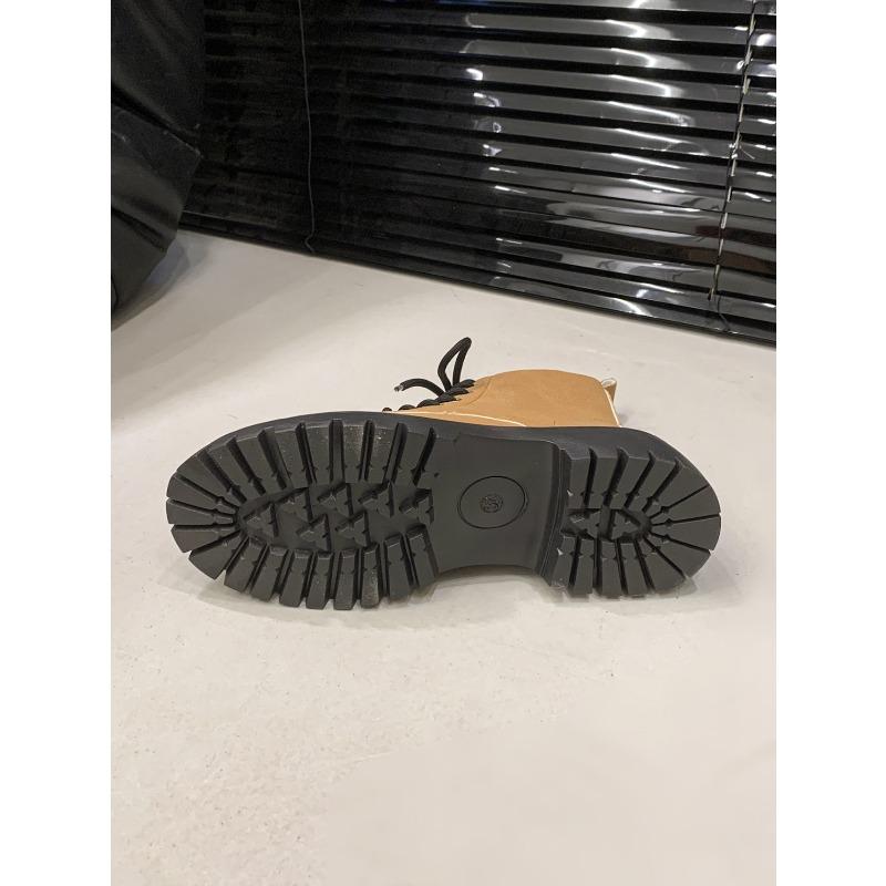 Grenzüberschreitende neue britische Stil große Größe kurze Martin-Stiefel Damen grenzüberschreitend quadratischer Absatz kurze Schnürstiefel dünne Lederstiefel