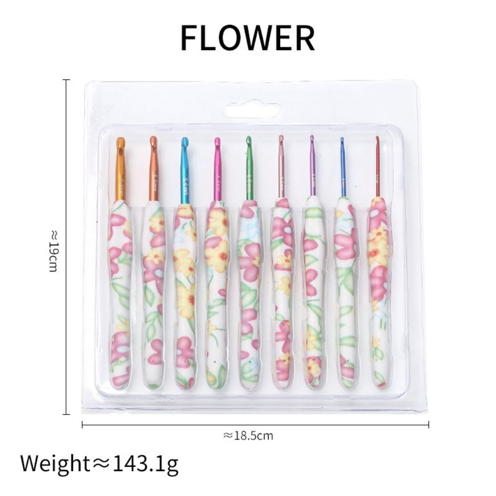 9PCS Crochet Hooks Set  MultiColor Ergonomic Crochet Hooks Crochet Lovers Gift