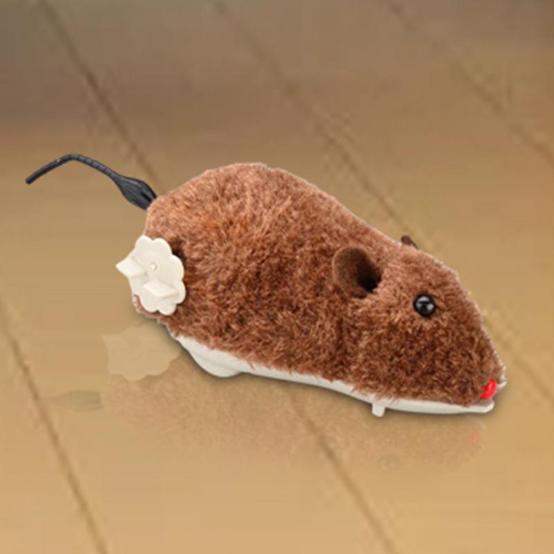 1Pc Funny Life Like Plush Mouses Running Rat Toy Moving Simulation Mice Plush Toys For Cats Dogs Tail Mouses Pets Kids