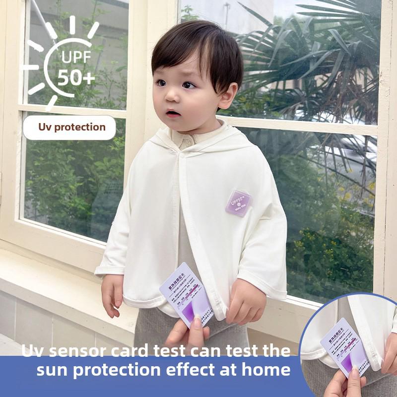 Dětská pelerína z ledového hedvábí s ochranou proti slunci UPF 50+, Prodyšný letní přehoz pro batole