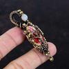 Tree of Life Kingman Red Mohave Copper Turquoise Pendant Copper Wire Wrapped Gemstone Jewelry Rainbow Moonstone Pendant Handmade Jewelry