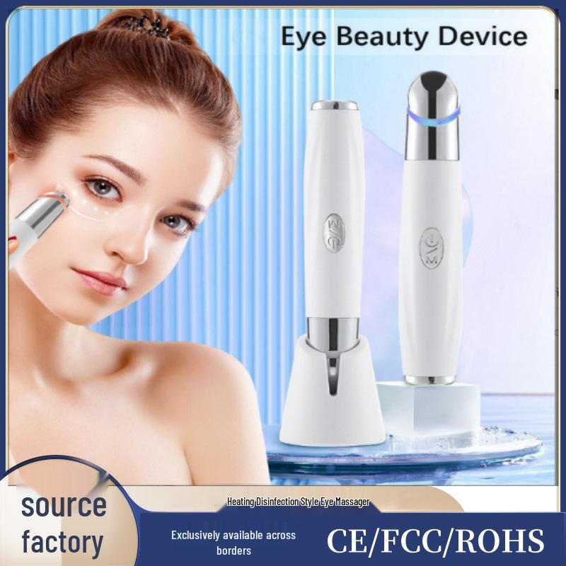 Electric Heated Eye Massager with Microcurrent – Reduces Eye Lines, Enhances Eye Cream Absorption, and Provides Disinfection