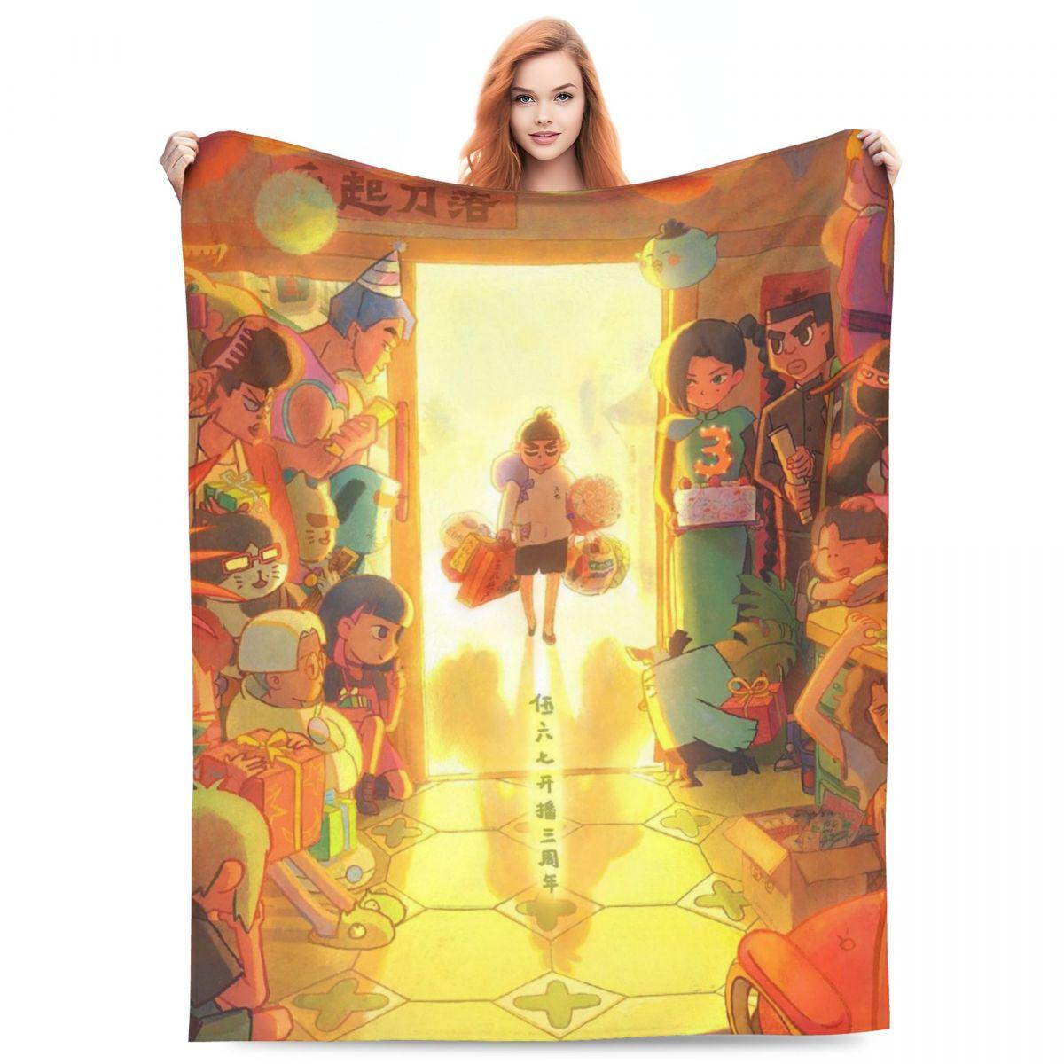 Scissor Seven Action Manga Cartoon Blanket Fleece Sofa Throw Blanket Throw Blankets for Couch Bedding Office Throws Bedspread 75X95CM