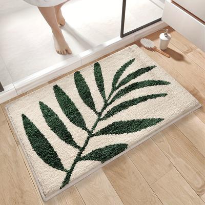 Green Leaf Carpet Soft Absorbent Floor Mat Bathroom Mat Toilet Door Mat Rug For Bedroom Outdoor Carpet Home Decoration