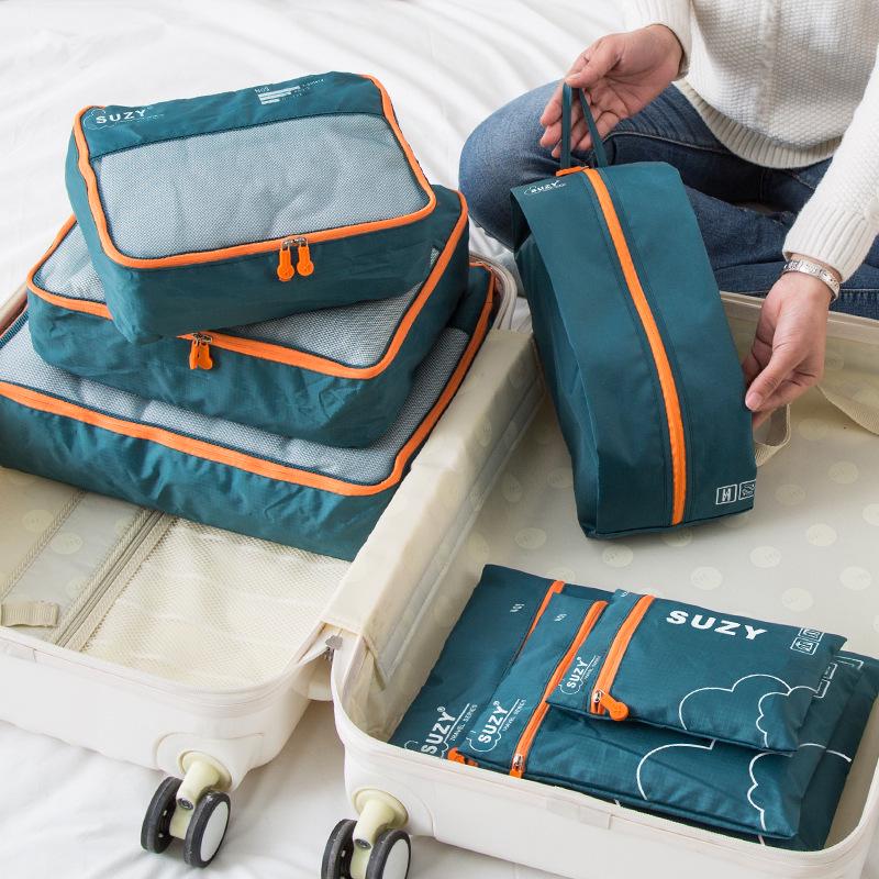 7-Piece Travel Storage and Organizer Bag Set for Suitcases