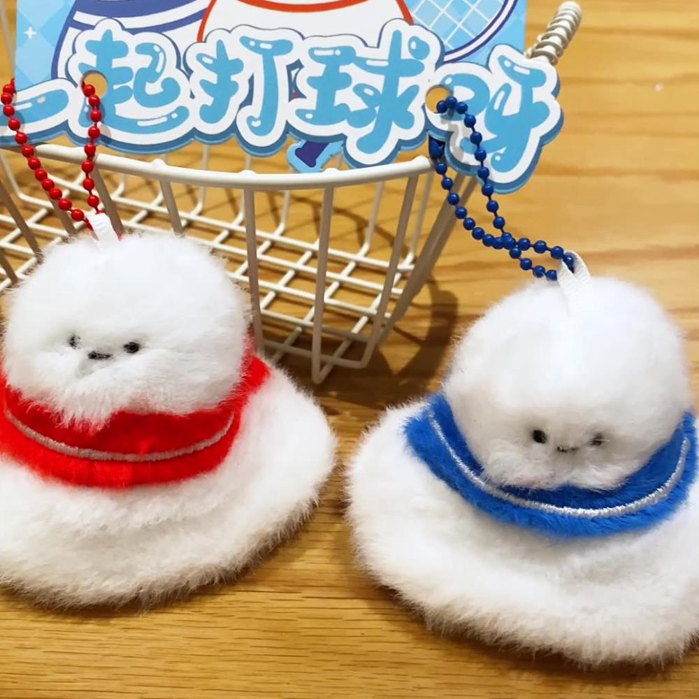 Cartoon Badminton Bag Pendant Plush Keyring Badminton Plush Toy Keychain  Kids