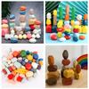 Children Wooden Gem Stone Balanc Building Blocks Educational Toys Creative Nordic Style Stacking Game Rainbow Wooden Toys Gift