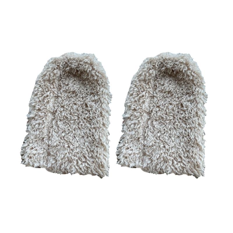 Women Curly Furry Solid Color Leg Warmers Aesthetic Winter Warm Fuzzy Plush Boot Covers Costume Parties Leg Covers Socks