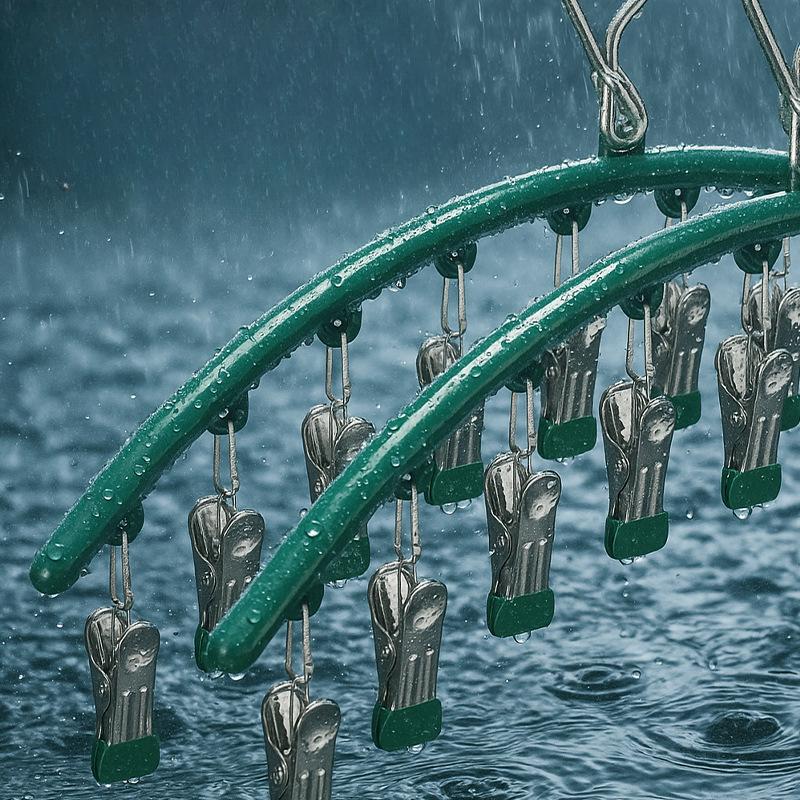 Arc-shaped Sock Clip Stainless Steel Household Anti-slip and Windproof Wardrobe Storage Clothes Drying Rack