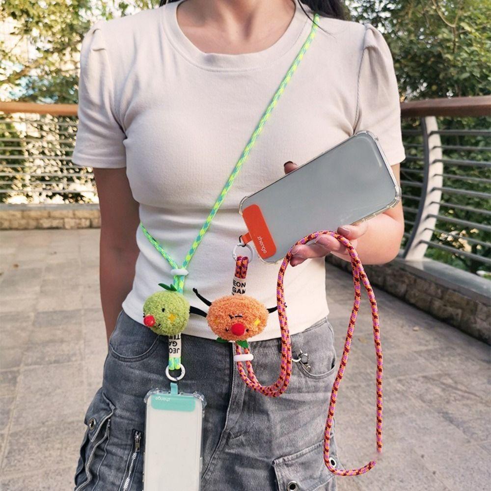 

Detachable Crossbody Shoulder Rope Colorful Anti-lost Wrist Strap Universal Phone Lanyard Outdoor помаранчевий