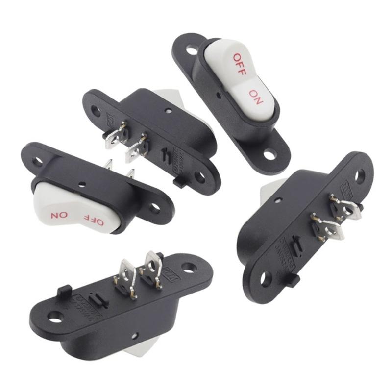 Small 2 Pin Electrical Switches Double Speed Control Waterproof Designs Two Ways Toggles Switches Ideal for Kitchen Appliances